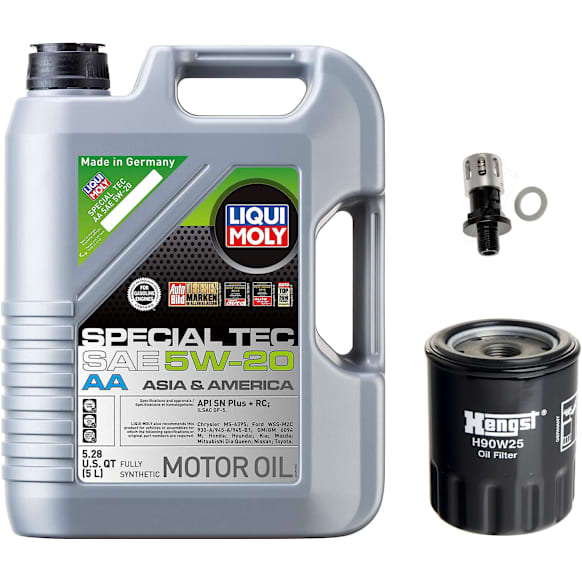 KIT-041726-116 3-Piece Kit Oil Filter, Spin-on, with Motor Oil and Oil Drain Plug