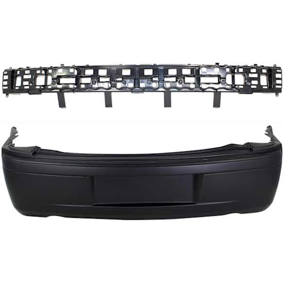 2-Piece Kit Rear Primed Bumper Cover Includes (1) Bumper Absorber and (1) Bumper Cover