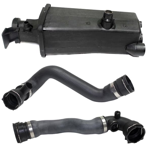 2003 BMW 330Ci Base - 3-Piece Kit Radiator Hose, Upper and Lower, E4 Body, 3.0L 6Cyl,  Includes (1) Coolant Reservoir and (2) Radiator Hose