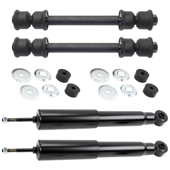 4-Piece Kit Front, Driver and Passenger Side Shock, Includes (2) Sway Bar Link and (2) Shock Absorber and Strut Assembly