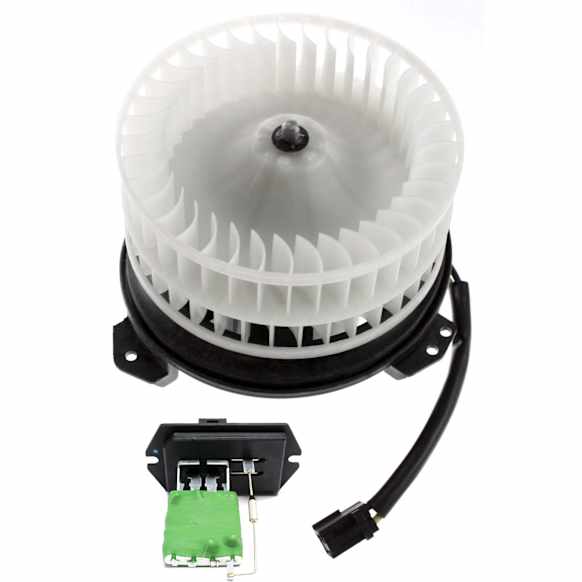 2-Piece Kit Blower Motor Includes (1) Blower Motor and (1) Blower Motor Resistor