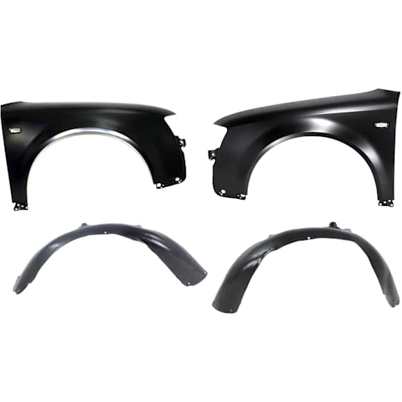 2003 Audi A4 Quattro - 4-Piece Kit Front, Driver and Passenger Side Fender, New Body Style, Includes (2) Fender and (2) Fender Liner