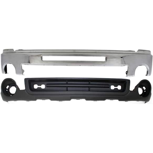 2-Piece Kit, Front Bumper, Chrome, Includes (1) Bumper and (1) Valance