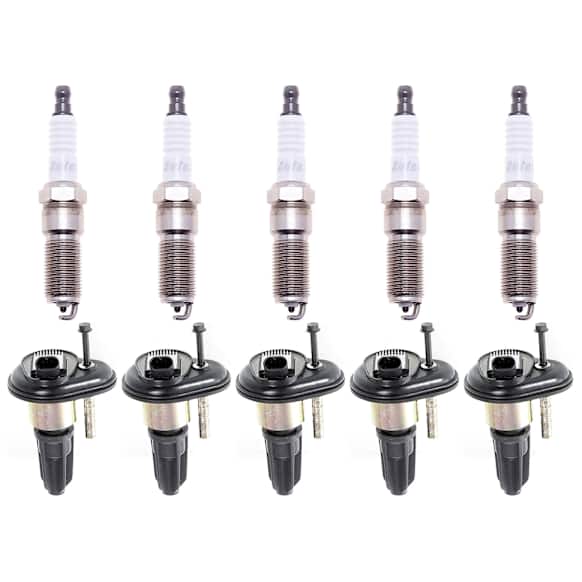10-Piece Kit Ignition Coil, 5 Cylinder, 3.5/3.7 Liter Engine, Includes (5) Ignition Coil and (5) Spark Plug