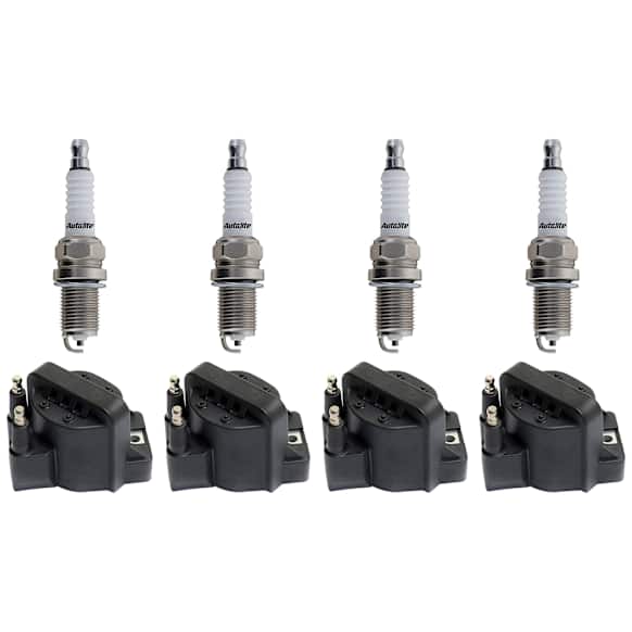 8-Piece Kit Ignition Coil, 4 Cylinder, 1.6 Liter Engine, Includes (4) Ignition Coil and (4) Spark Plug