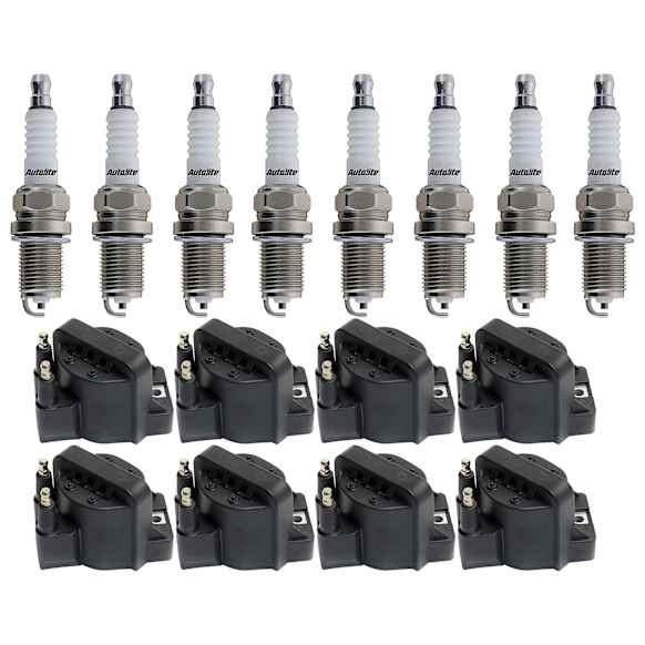 16-Piece Kit Ignition Coil, 8 Cylinder, 5.7 Liter Engine, Includes (8) Ignition Coil and (8) Spark Plug