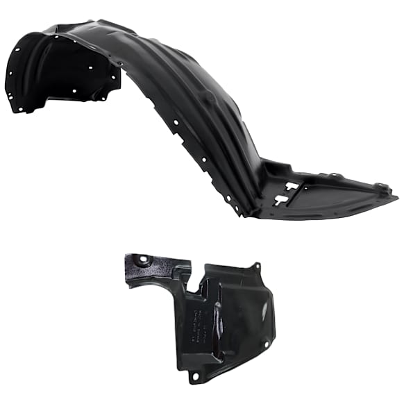 2-Piece Kit, Front, Driver and Passenger Side Fender Liner, Includes (1) Engine Splash Shield and (1) Fender Liner