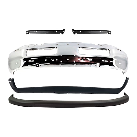 1994-2001 Dodge Ram 1500 - 5-Piece Kit, Front Bumper, Chrome, Includes (1) Bumper, (2) Bumper Bracket, and (2) Bumper Cover