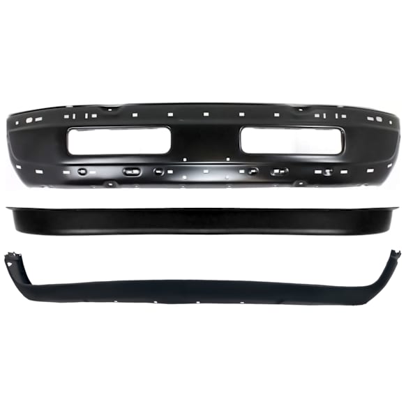 3-Piece Kit, Front Bumper, Painted Black, Includes (1) Bumper, (1) Bumper Cover, and (1) Valance