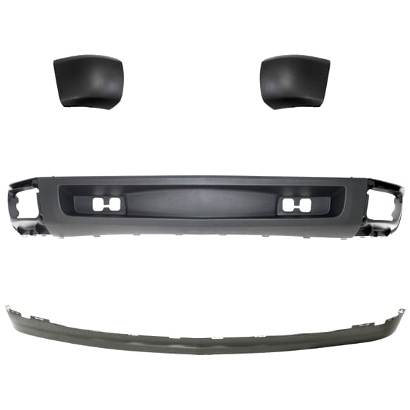 4-Piece Kit Front, Driver and Passenger Side, Lower Valance, Textured Includes (2) Bumper End and (2) Valance