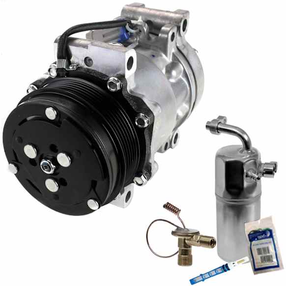 2000 Cadillac Escalade - 2-Piece Kit A/C Compressor Kit, 5.7L 8Cyl, With Rear A/C, With Clutch, Includes (1) A/C Compressor and (1) A/C Service Kit