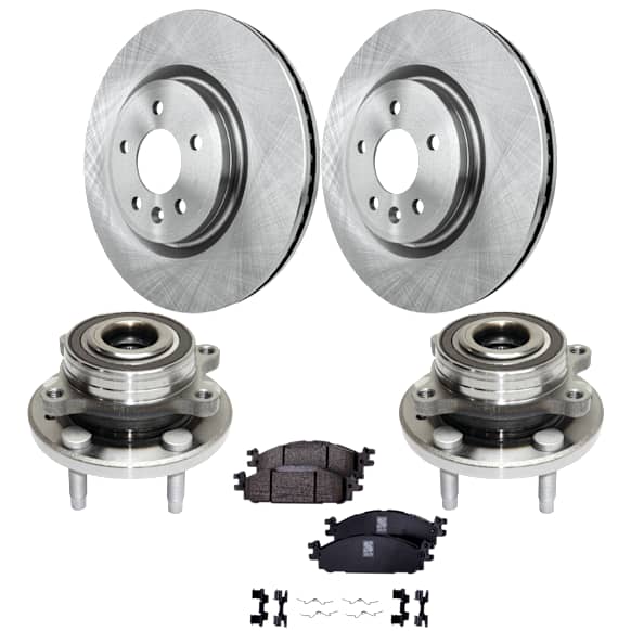 2-Wheel Set Front Wheel Hub, Includes (2) Brake Disc, (1) Brake Pad Set, and (2) Wheel Hub