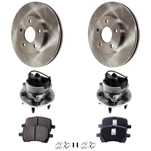 2-Wheel Set Front Wheel Hub, Includes (1) Brake Pad Set, (2) Wheel Hub and (2) Brake Disc