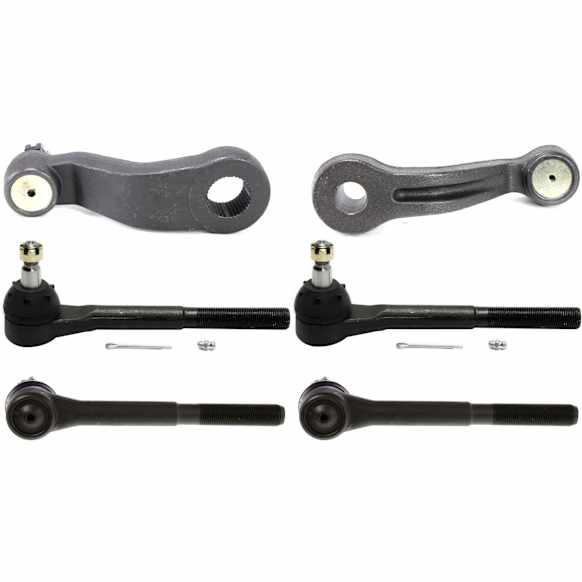 6-Piece Kit Front Suspension Kit, Includes (4) Tie Rod End, (1) Idler Arm and (1) Pitman Arm