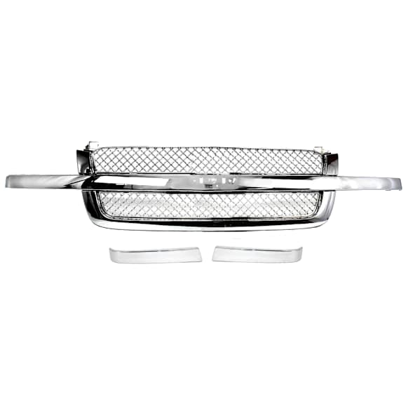 3-Piece Kit, Grille Chrome, Includes (1) Grille and (2) Grille Trim