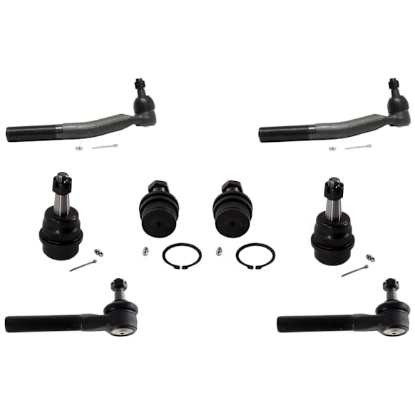 8-Piece Kit Front, Driver Side, Outer Tie Rod End, 4WD, Includes (4) Tie Rod End and (4) Ball Joint