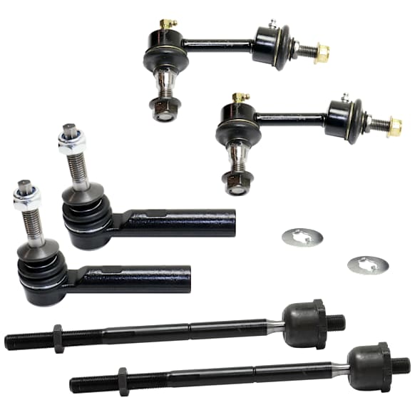 6-Piece Kit Front Suspension Kit, Includes (2) Sway Bar Link and (4) Tie Rod End