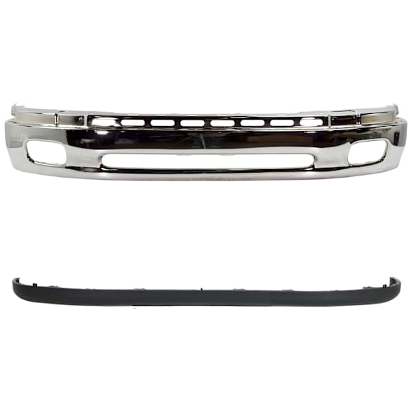 2002 Toyota Tundra - 2-Piece Kit Front Bumper, Standard Cab Pickup (Regular Cab), Chrome, Standard Cab Pickup, Includes (1) Bumper and (1) Valance