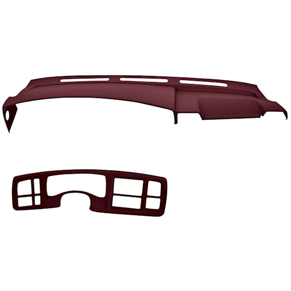 2004 Cadillac Escalade EXT - 2-Piece Kit Dash Cover, Maroon, Molded; Overlay Over Factory Dash,  Includes (1) Dash Cover and (1) Instrument Panel Cover