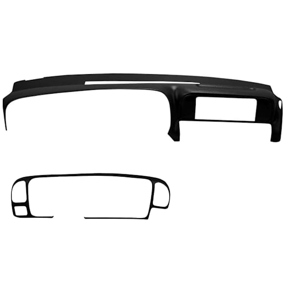 KIT-061224-DC016 2-Piece Kit Dash Cover, Black, Molded; Overlay Over Factory Dash, Vacu Molded Series, Includes (1) Dash Cover and (1) Instrument Panel Cover