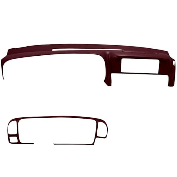 KIT-061224-DC026 2-Piece Kit Dash Cover, Maroon, Molded; Overlay Over Factory Dash, Vacu Molded Series, Includes (1) Dash Cover and (1) Instrument Panel Cover