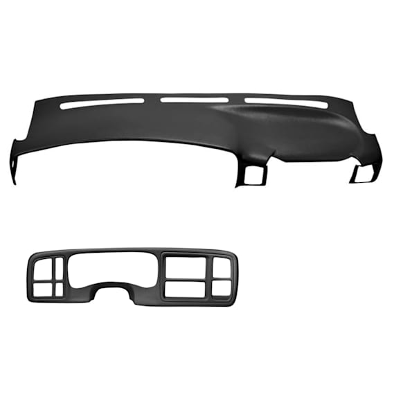 2005 Chevrolet Suburban 1500 - 2-Piece Kit Dash Cover, Dark Gray, With Grab Handle, Molded; Overlay Over Factory Dash, Vacu Molded Series  Includes (1) Dash Cover and (1) Instrument Panel Cover