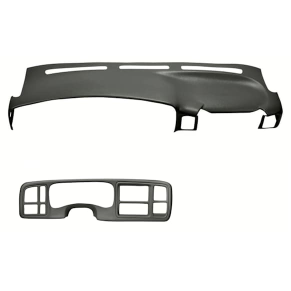 2003 Chevrolet Silverado 1500 - 2-Piece Kit Dash Cover, Medium Gray, Molded; Overlay Over Factory Dash, With Grab Handle; Only Fits Dash With Grab Handle Above Glove Box, Vacu Molded Series Includes (1) Dash Cover and (1) Instrument Panel Cover