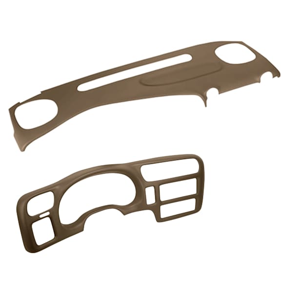 2002 Chevrolet S10 - 2-Piece Kit Dash Cover, Light Brown, Molded; Overlay Over Factory Dash, Vacu Molded Series Includes (1) Dash Cover and (1) Instrument Panel Cover