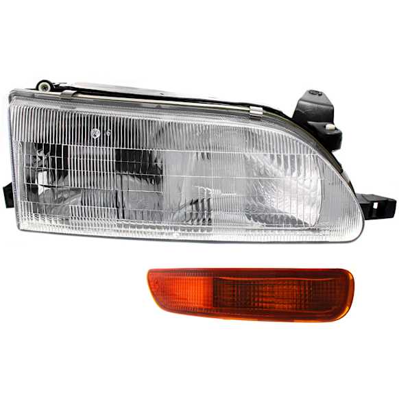 2-Piece Kit Passenger Side Halogen Headlight, With bulb(s), OE Replacement, Includes (1) Headlight and (1) Turn Signal Light