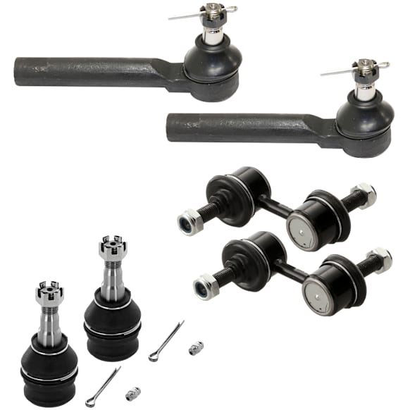 6-Piece Kit Front Suspension Kit, Includes (2) Ball Joint, (2) Sway Bar Link, and (2) Tie Rod End