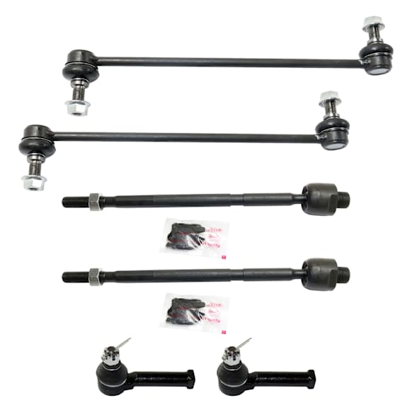 6-Piece Kit Front Suspension Kit, Includes (2) Sway Bar Link and (4) Tie Rod End