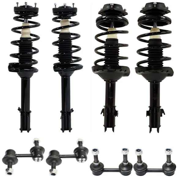 8-Piece Kit Front and Rear, Driver and Passenger Side Fully Loaded Strut, Includes (4) Loaded Strut and (4) Sway Bar Link