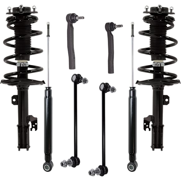 8-Piece Kit Shock and Fully Loaded Strut, FWD, Includes (2) Tie Rod End, (2) Sway Bar Link and (4) Shock Absorber and Strut Assembly