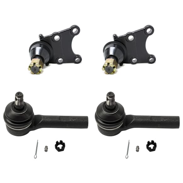 4-Piece Kit Front, Driver and Passenger Side Suspension Kit, Includes (2) Ball Joint and (2) Tie Rod End