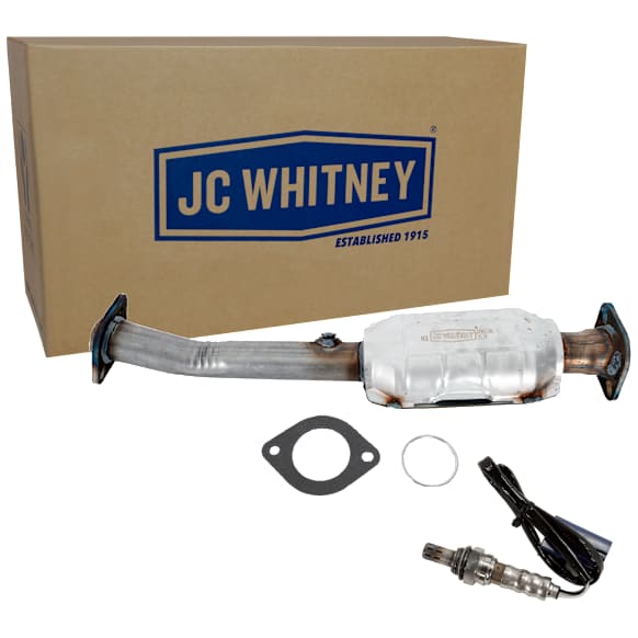 2-Piece Kit Rear, Driver Side Catalytic Converter, Federal EPA Standard, 46-State Legal (Cannot ship to CA, CO, NY or ME), includes (1) Catalytic Converter and (1) Oxygen Sensor