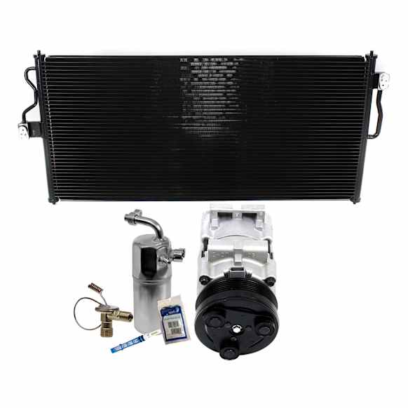 2004-2005 Ford Freestar - 3-Piece Kit A/C Compressor Kit, With Clutch, 6-Groove Pulley, Includes (1) A/C Compressor, (1) A/C Condenser and (1) A/C Service Kit