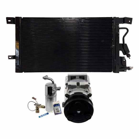 2002-2007 Ford Taurus - 3-Piece Kit A/C Compressor Kit, With Clutch, 6-Groove Pulley, Includes (1) A/C Compressor, (1) A/C Condenser and (1) A/C Service Kit