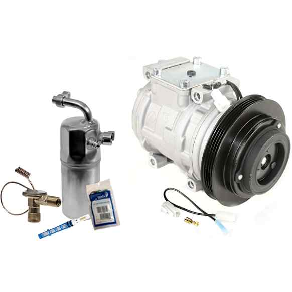 2-Piece Kit A/C Compressor Kit, With Clutch, 4-Groove Pulley, Includes (1) A/C Compressor and (1) A/C Service Kit