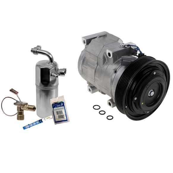 2006-2008 Honda Ridgeline - 2-Piece Kit A/C Compressor Kit, With Clutch, 6-Groove Pulley, Includes (1) A/C Compressor and (1) A/C Service Kit