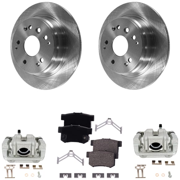 2-Wheel Set Rear Brake Kit With Calipers, 281.94 mm, Includes (2) Caliper, (2) Disc, and (1) Pad Set