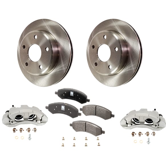 2-Wheel Set Front Brake Kit With Calipers, 311.91 mm, Includes (2) Brake Caliper, (2) Brake Disc and (1) Brake Pad Set