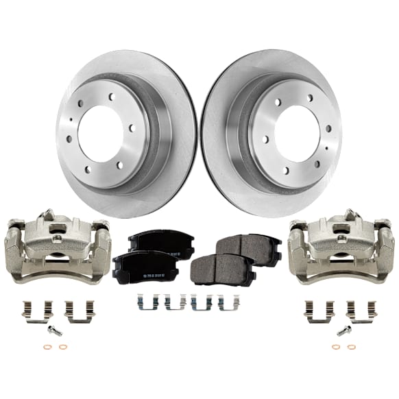 2-Wheel Set Rear Brake Kit With Calipers, 313.44 mm, Includes (2) Caliper, (2) Disc, and (1) Pad Set