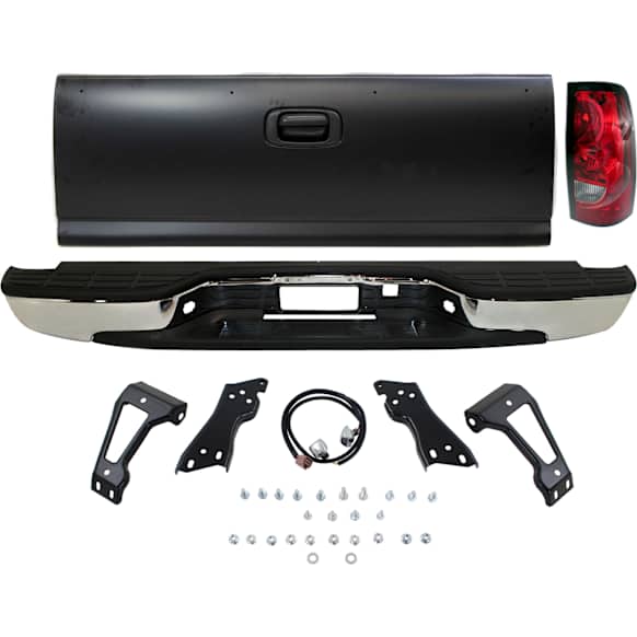 3-Piece Kit Tailgate, Primed, Includes (1) Step Bumper, (1) Tail Light, and (1) Tailgate