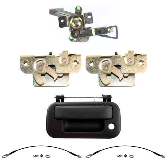 2012 Ford F-150 - 6-Piece Kit Tailgate Latch, Standard Cab Pickup, New Body Style Includes (2) Tailgate Cable, (1) Tailgate Handle, and (3) Tailgate Latch