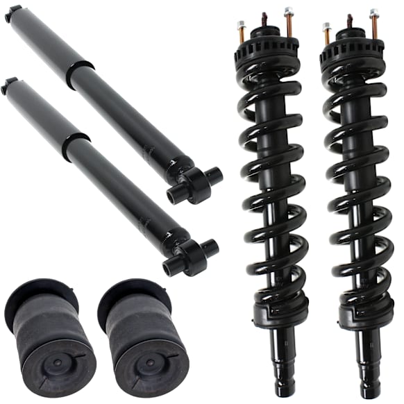 6-Piece Kit Air Suspension Kit, includes (2) Air Spring, (2) Loaded Strut, and (2) Shock Absorber