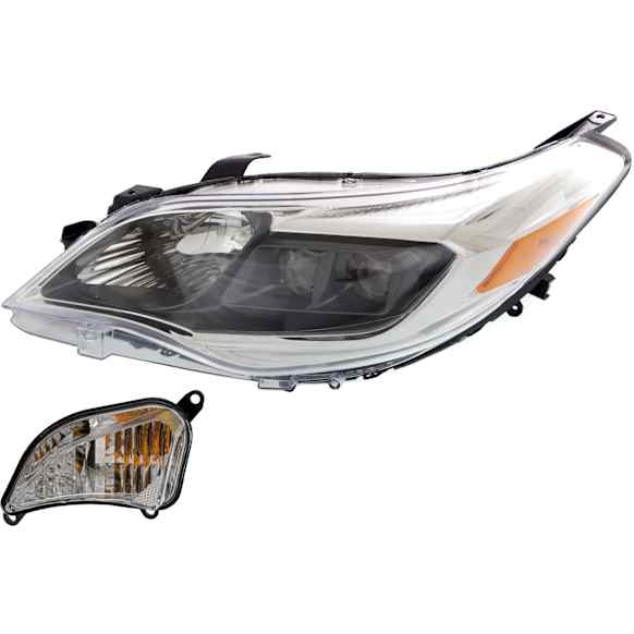 2013-2015 Toyota Avalon - 2-Piece Kit Driver Side Halogen Headlight, With bulb(s), OE Replacement, CAPA Certified, Includes (1) Headlight and (1) Turn Signal Light