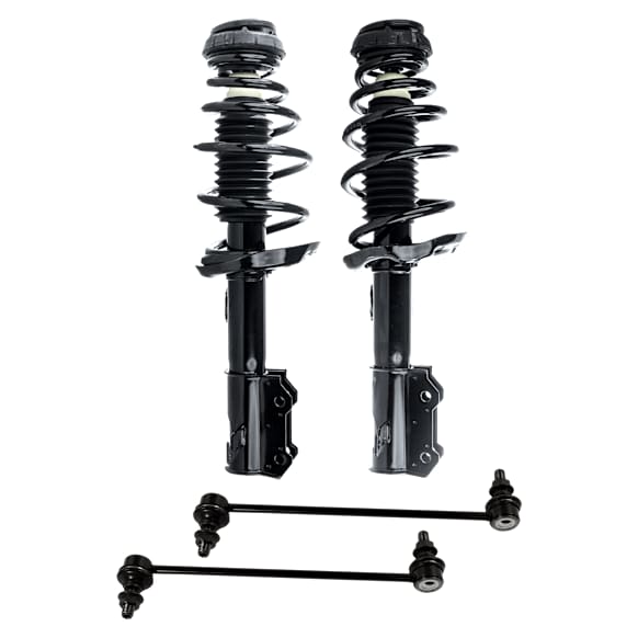 2014-2015 Chevrolet Cruze - 4-Piece Kit Front, Driver and Passenger Side Fully Loaded Strut Includes (2) Shock Absorber and Strut Assembly and (2) Sway Bar Link