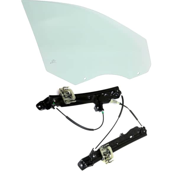 2-Piece Kit Front, Passenger Side Door Glass, Clear, FD24759 GTNN, Includes (1) Window Regulator and (1) Door Glass