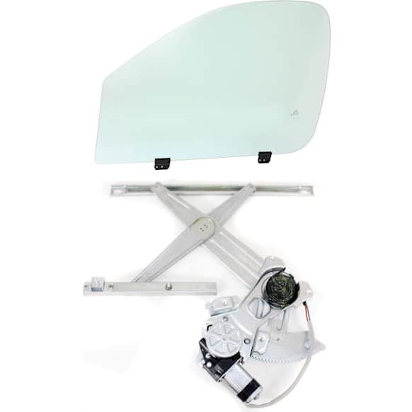 2-Piece Kit Front, Driver Side Door Glass, Green Tint, DD10072 GTYN, Includes (1) Window Regulator and (1) Door Glass