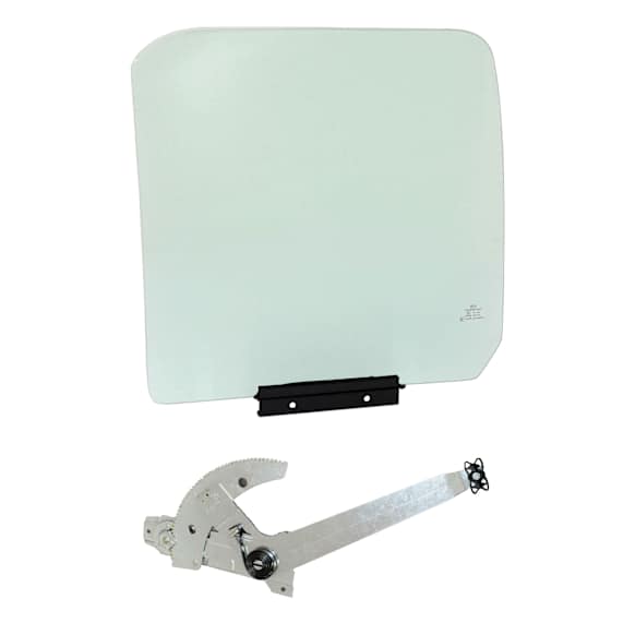 2-Piece Kit Front, Driver Side Door Glass, No Tint, DD08492 GTYN, Includes (1) Door Glass and (1) Window Regulator